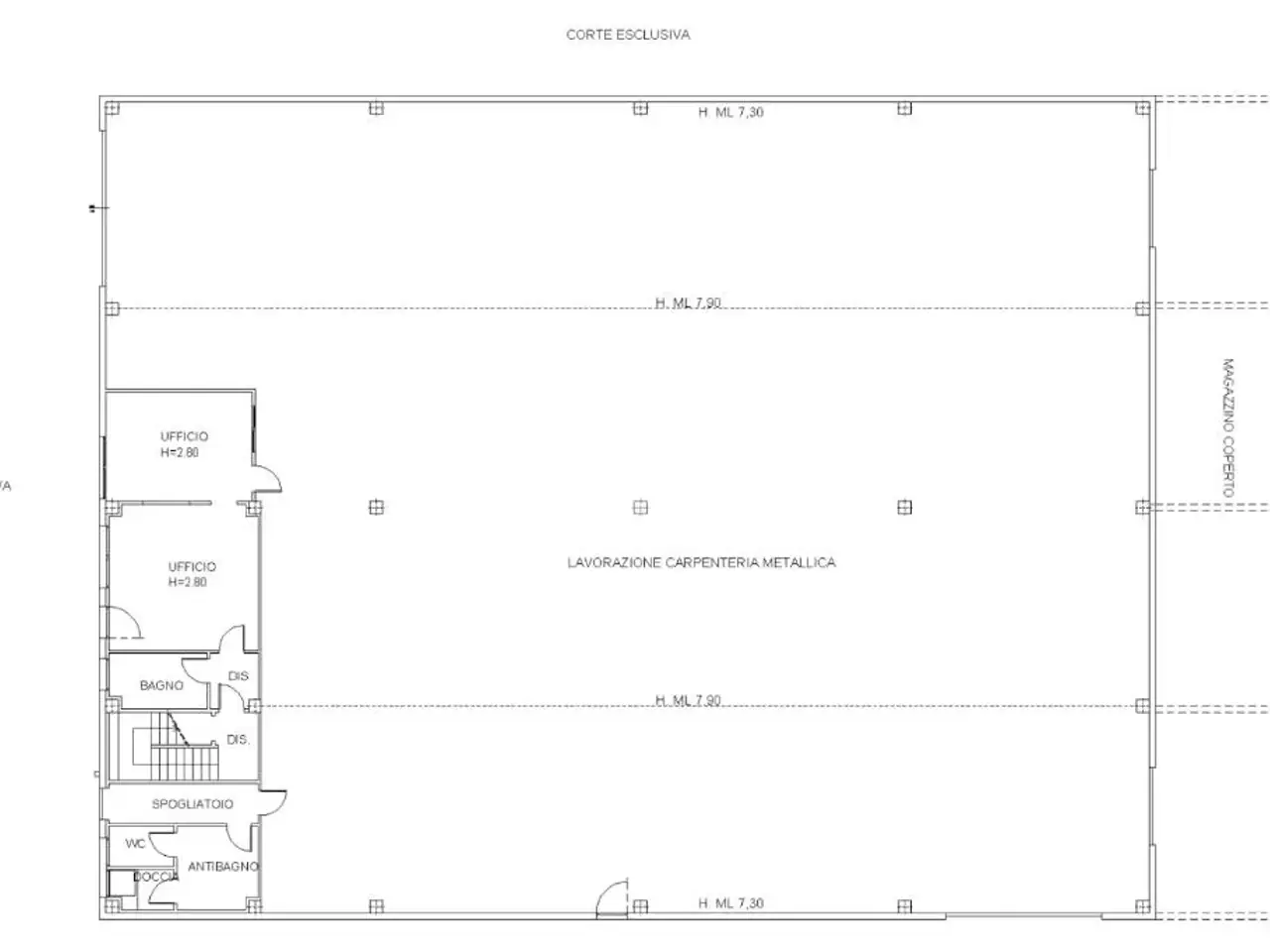 Capannone in Via G. Leopardi 6, Bibbiano, {3} - Planimetria 1