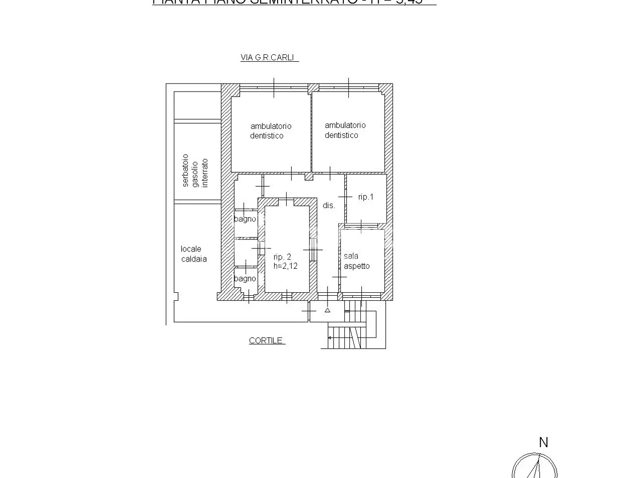 Ufficio in Via Gian Rinaldo Carli, Milano, {3} - Planimetria 1
