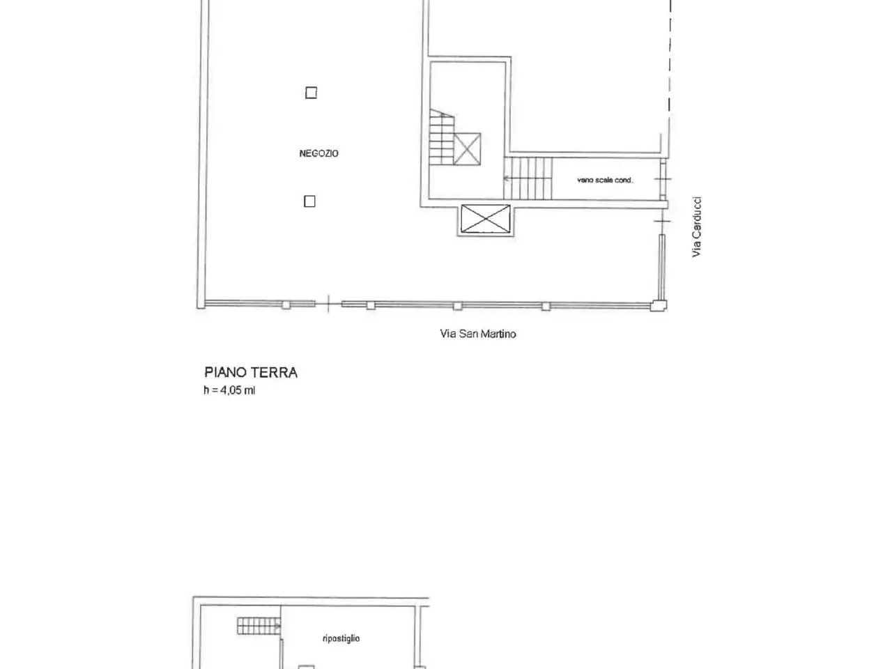 Negozio in Via San Martino Angolo Via Carducci 107, San Benedetto Del Tronto, {3} - Planimetria 1