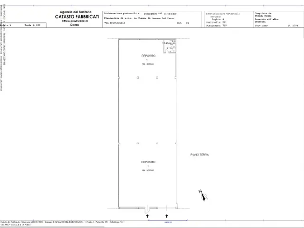 Capannone in Via Provinciale 26, Anzano Del Parco, {3} - Planimetria 1
