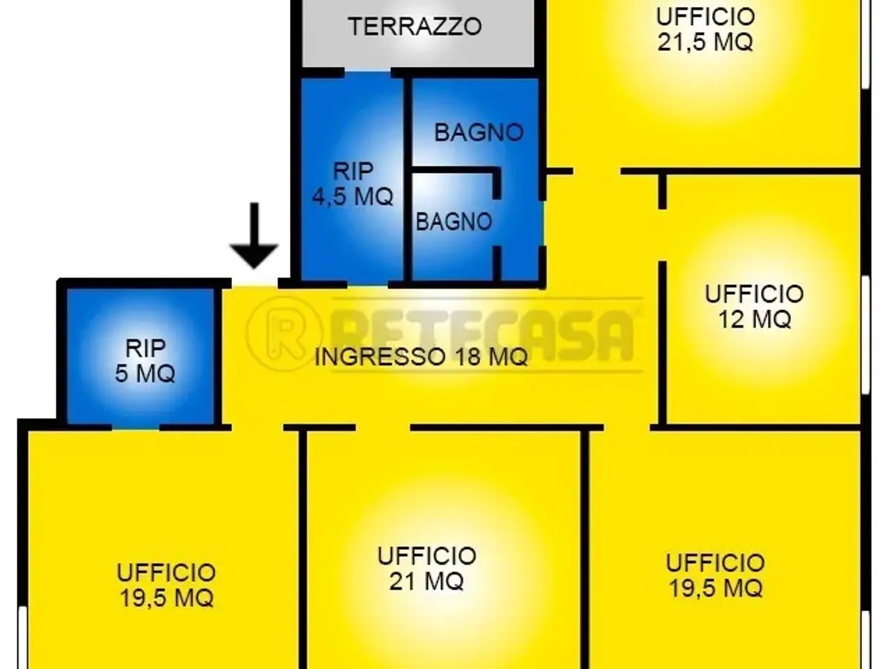 Ufficio in Viale G. Trissino, Vicenza, {3} - Planimetria 1