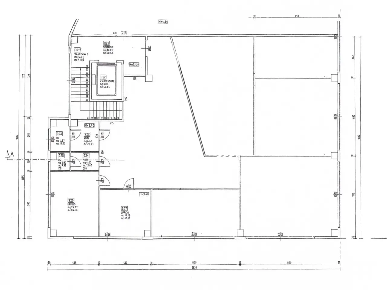 Ufficio in Via Volpago Sud, Ponzano Veneto, {3} - Planimetria 1