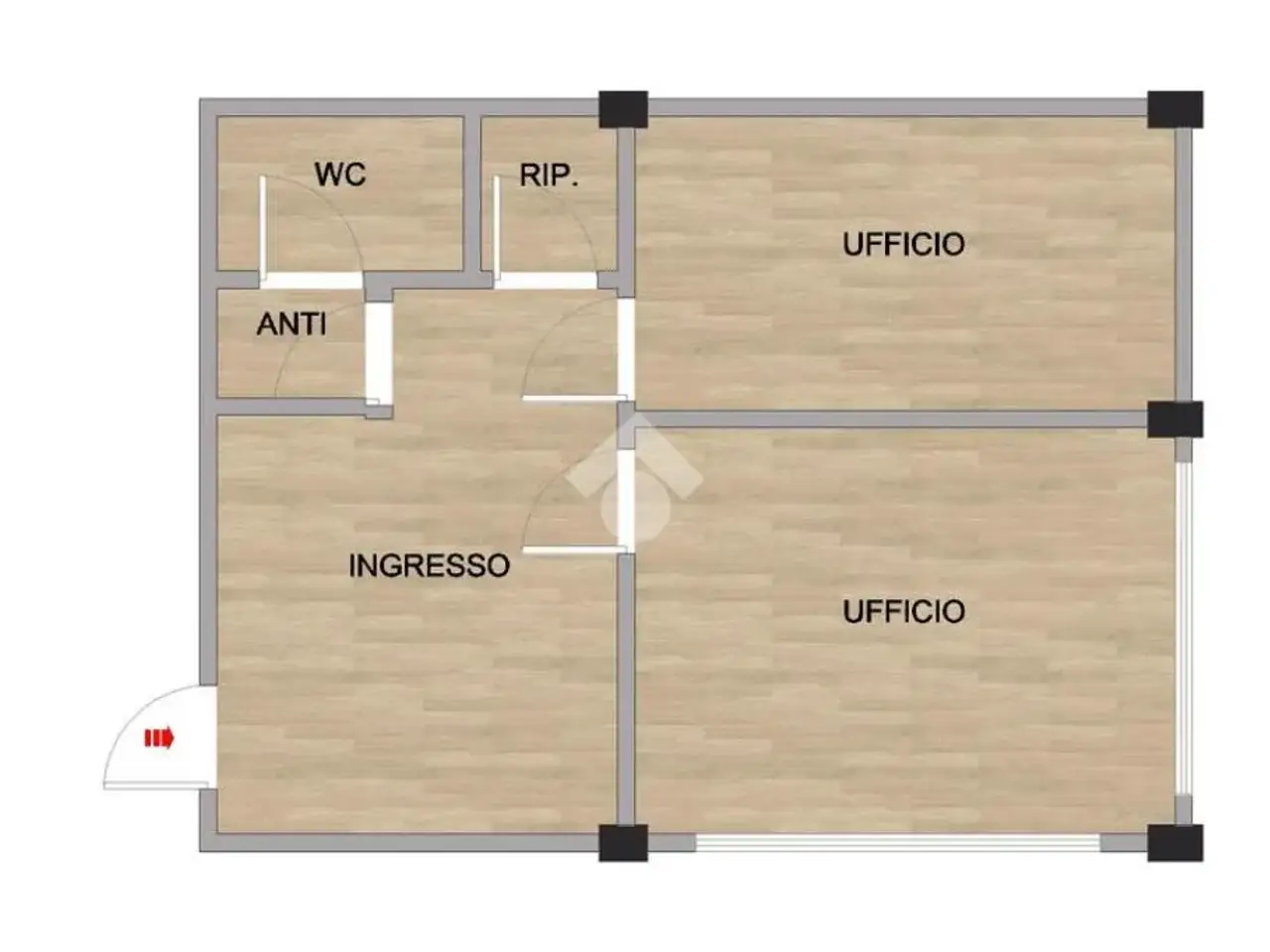 Ufficio in Via Giacinto Andrea Longhin 83, Padova, {3} - Planimetria 1