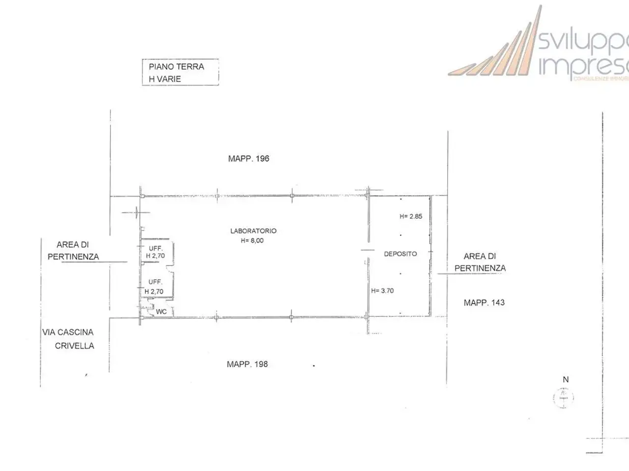 Capannone in Via Cascina Crivella 18, Vimodrone, {3} - Planimetria 1