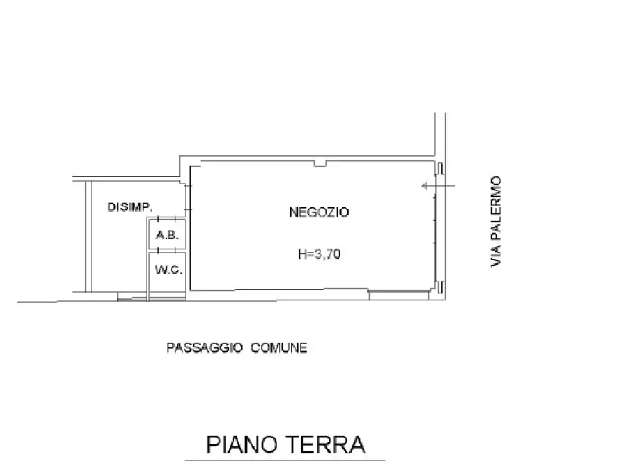 Negozio in Via Palermo, Pescara, {3} - Planimetria 1