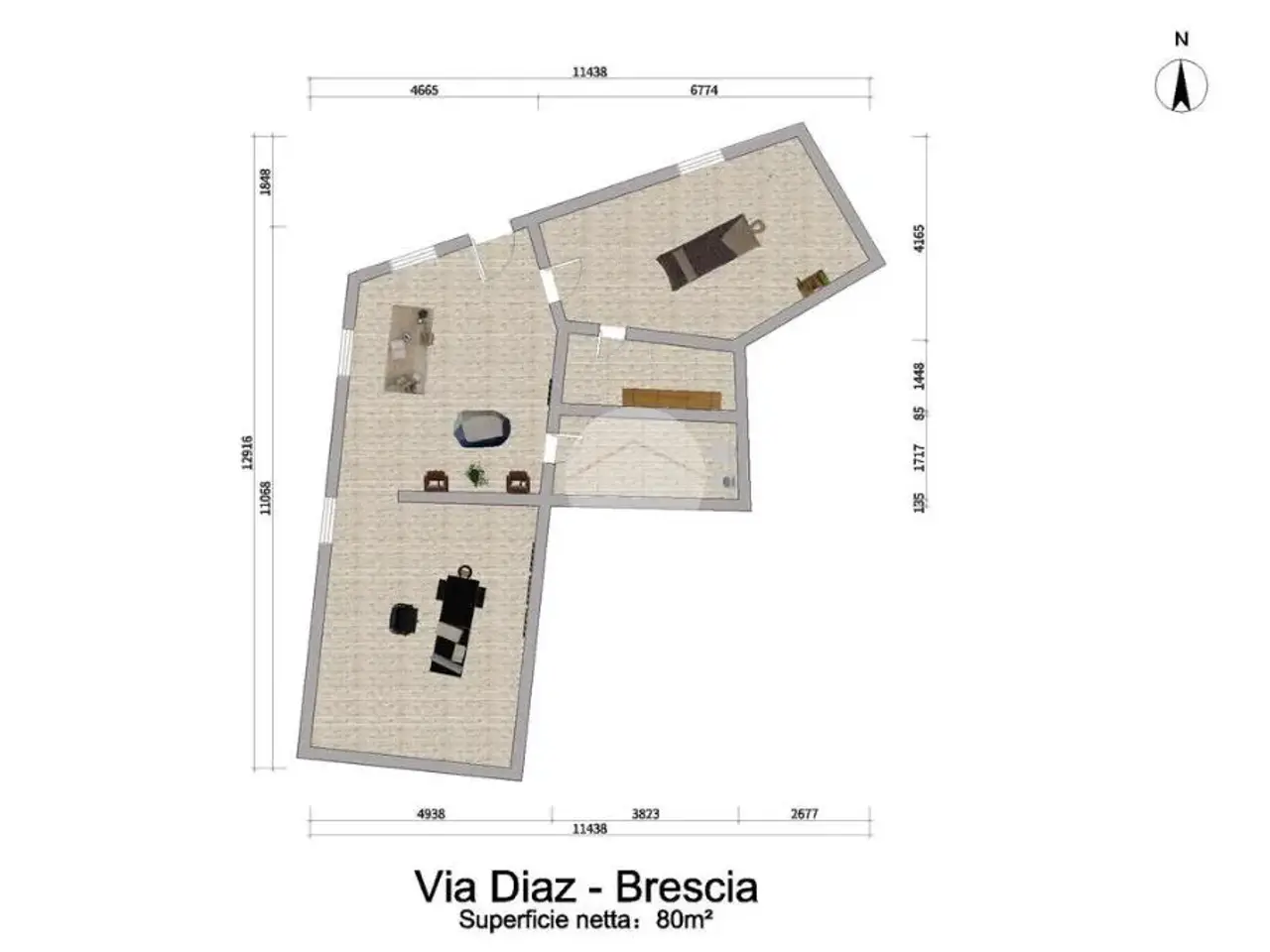 Negozio in Via Diaz 14, Brescia, {3} - Planimetria 1