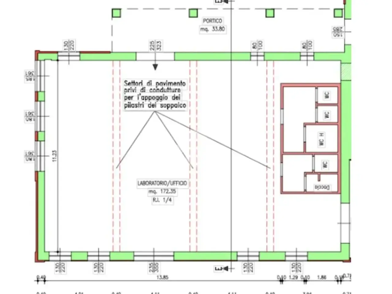 Ufficio in Via XX Settembre 50, Montecchio Emilia, {3} - Planimetria 1