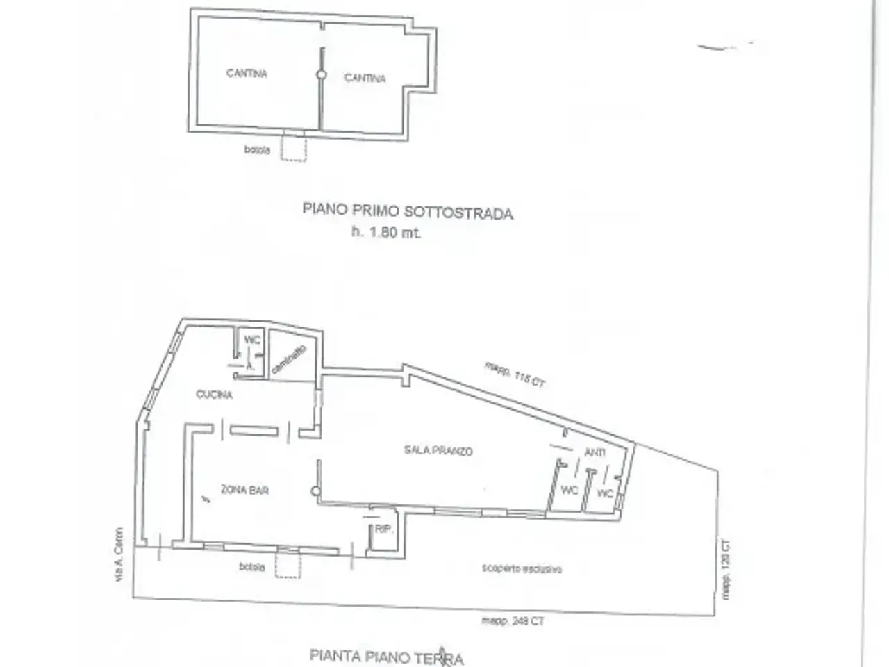 Ristorante in Via Ceron, Padova, {3} - Planimetria 1