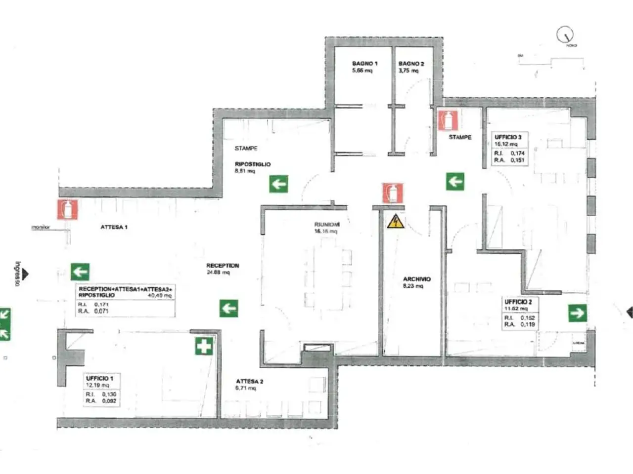 Ufficio in Via Don l. Sturzo 17, Carpi, {3} - Planimetria 1