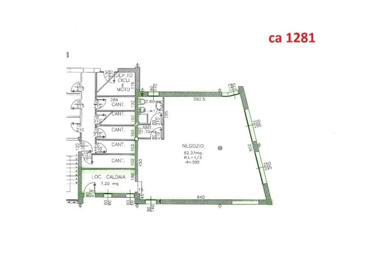 Negozio in Via Antonio Canova 13, Reggio Emilia, {3} - Planimetria 1
