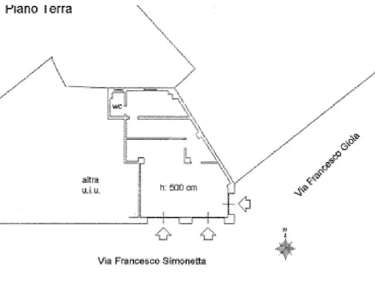Negozio in Via Francesco Simonetta 26, Cosenza, {3} - Planimetria 1