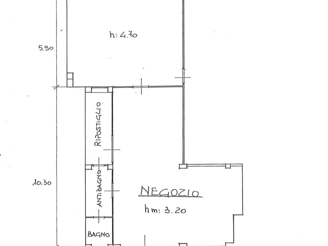 Negozio in Via Benedetto Croce 14, Fabriano, {3} - Planimetria 1
