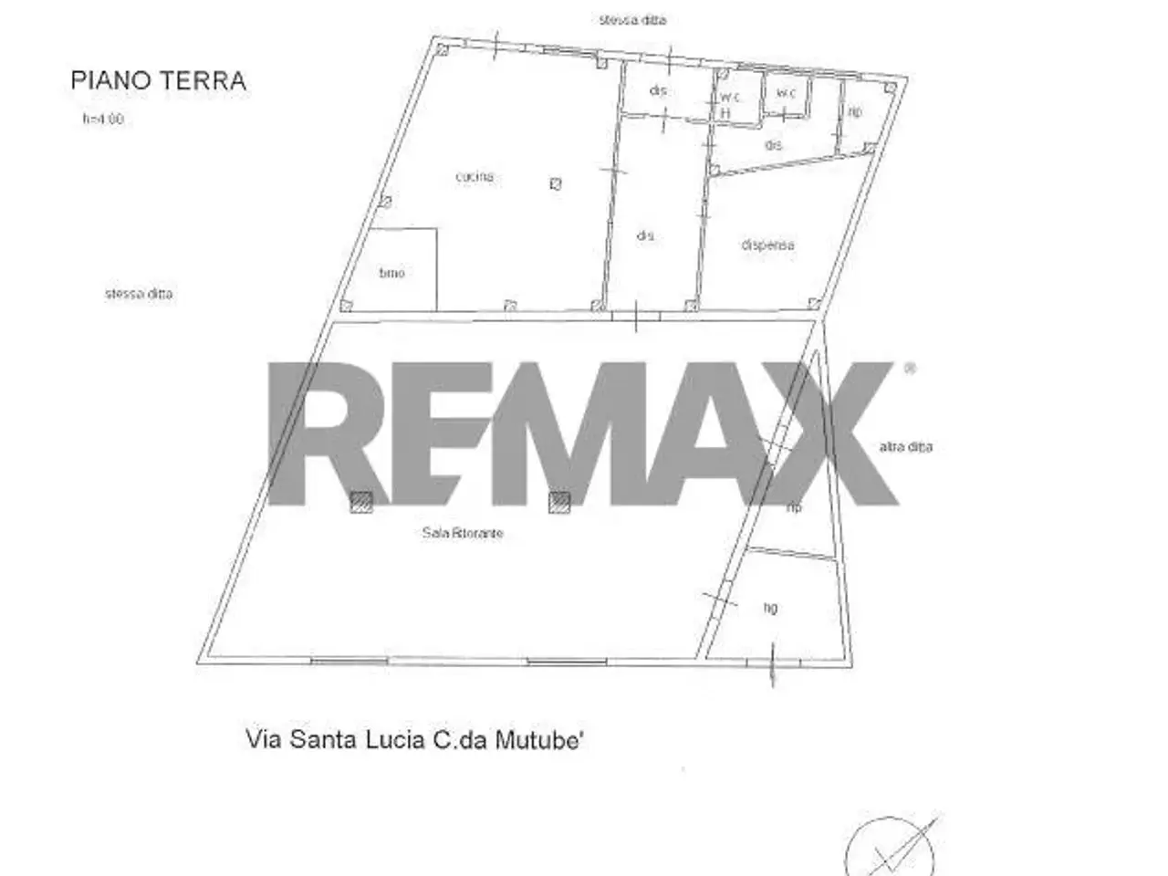 Negozio in Via Santa Lucia 52, Avola, {3} - Planimetria 1