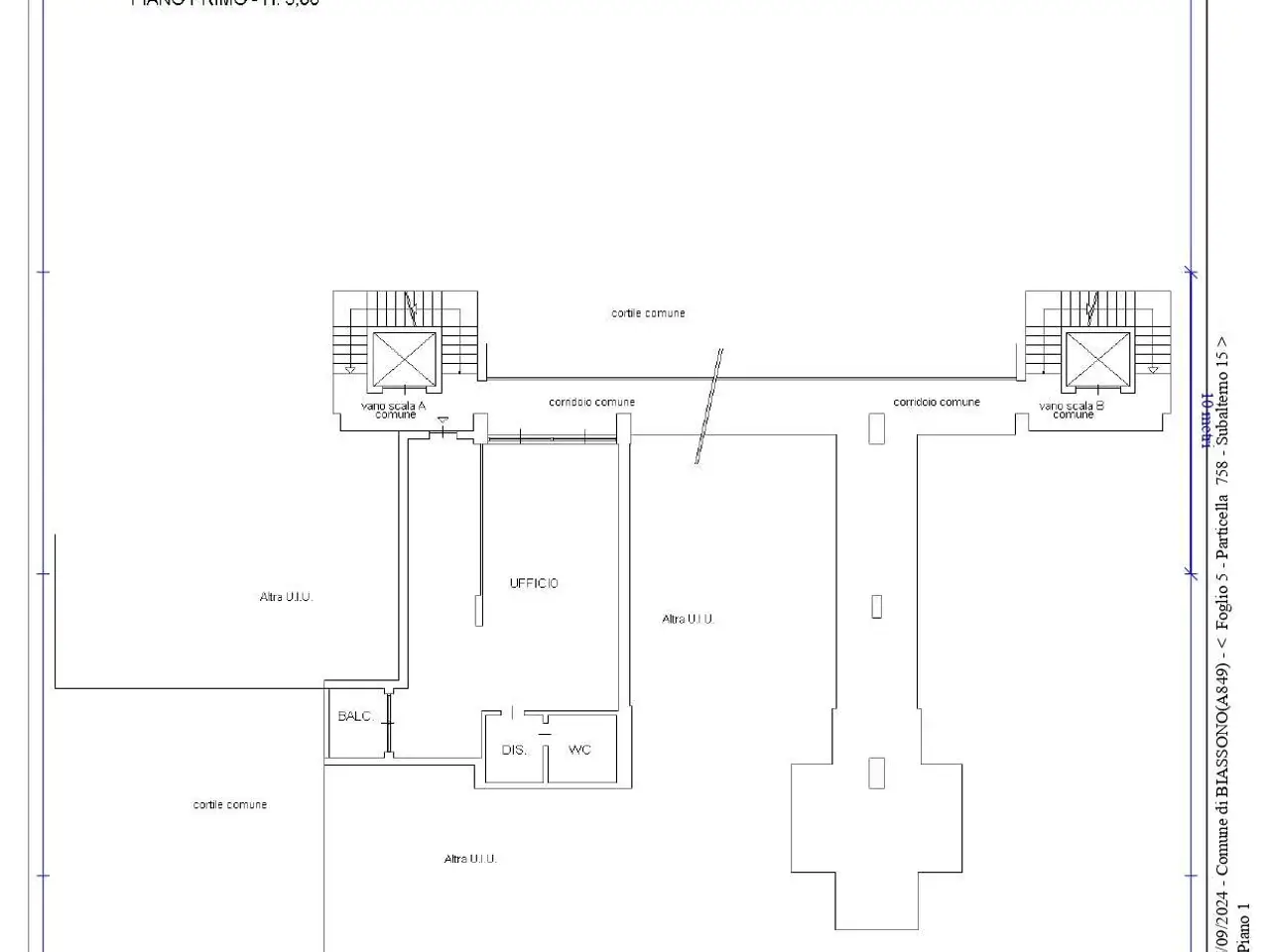Ufficio in Via Liberta 15, Biassono, {3} - Planimetria 1