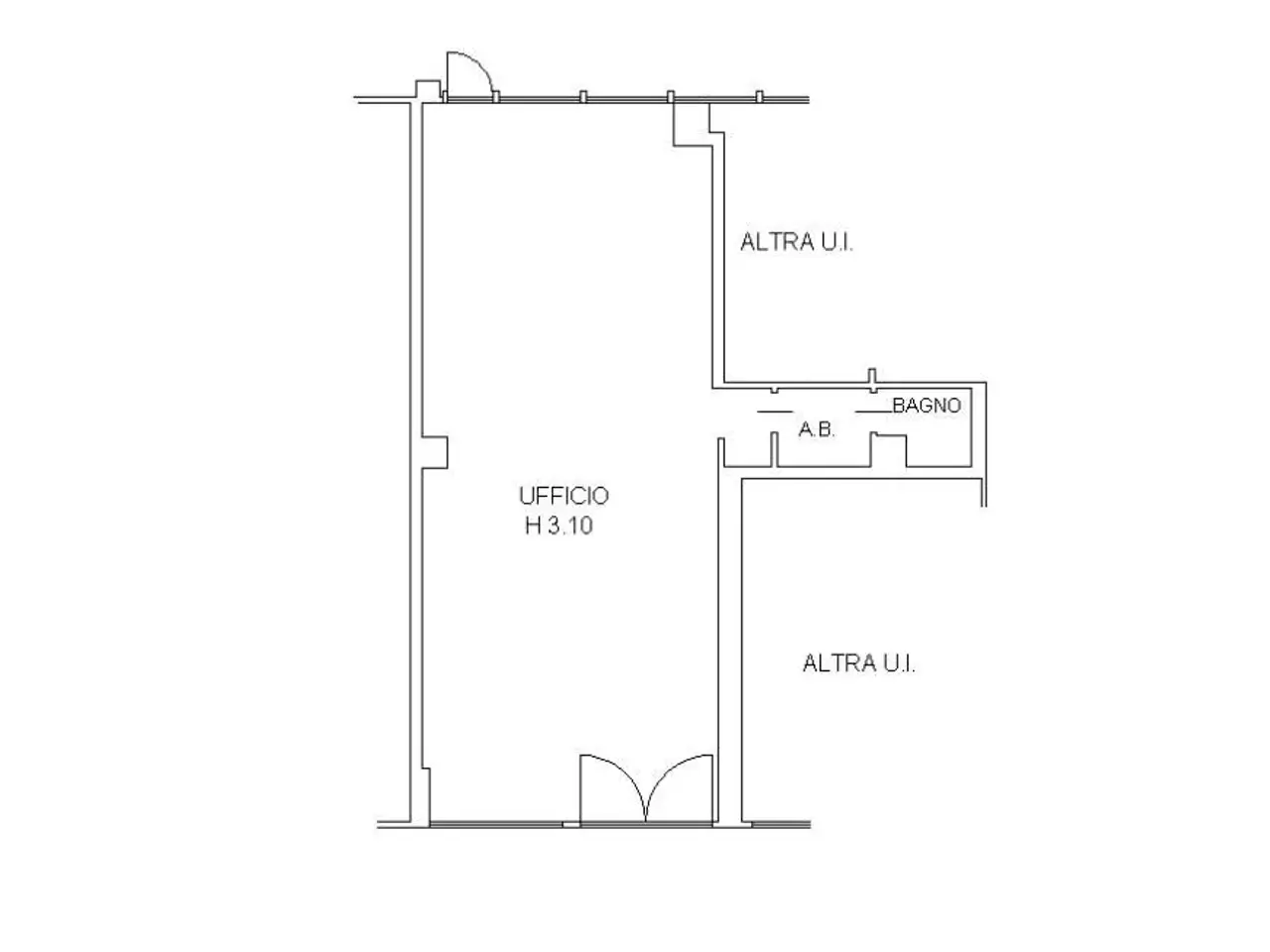 Negozio in Via Giuseppe di Vittorio 3/a, Fabriano, {3} - Planimetria 1