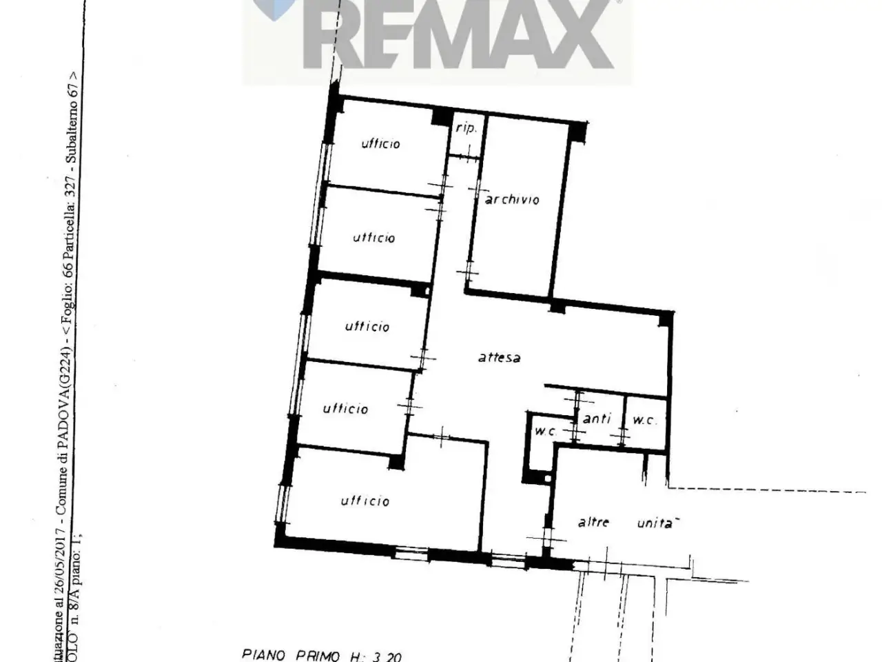 Ufficio in Via Niccolo' Tommaseo 8a, Padova, {3} - Planimetria 1