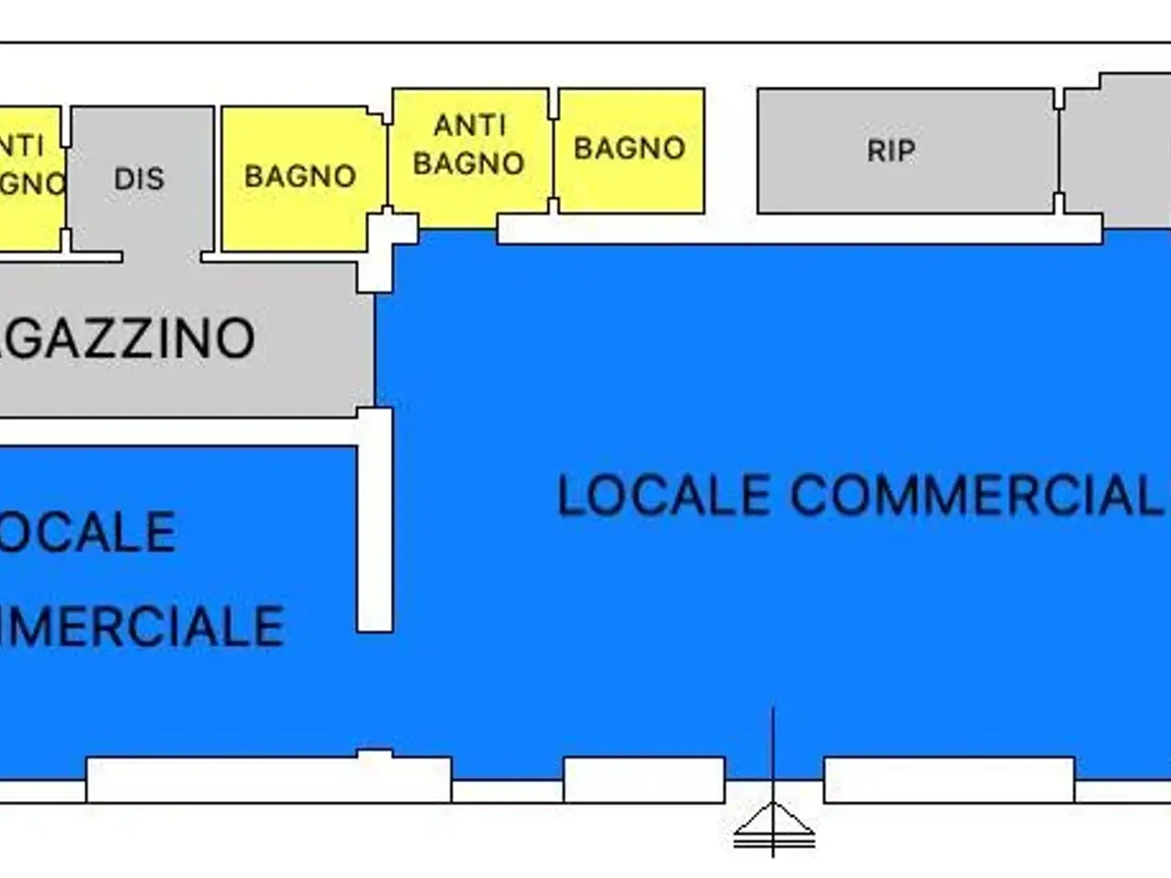 Negozio in Via Domenico Millelire 57, Sassari, {3} - Planimetria 1