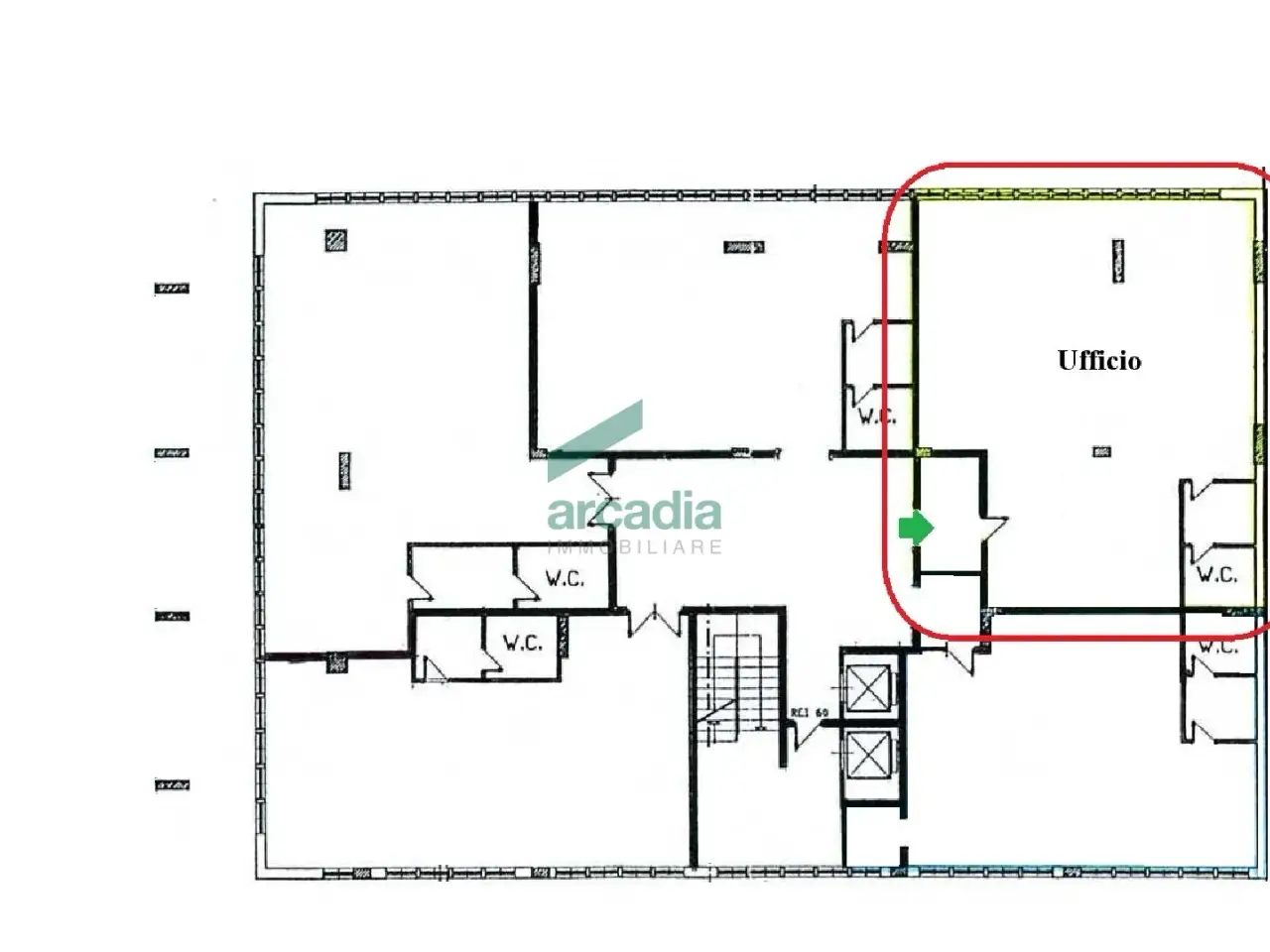 Ufficio in Via Matarrese 58, Bari, {3} - Planimetria 1