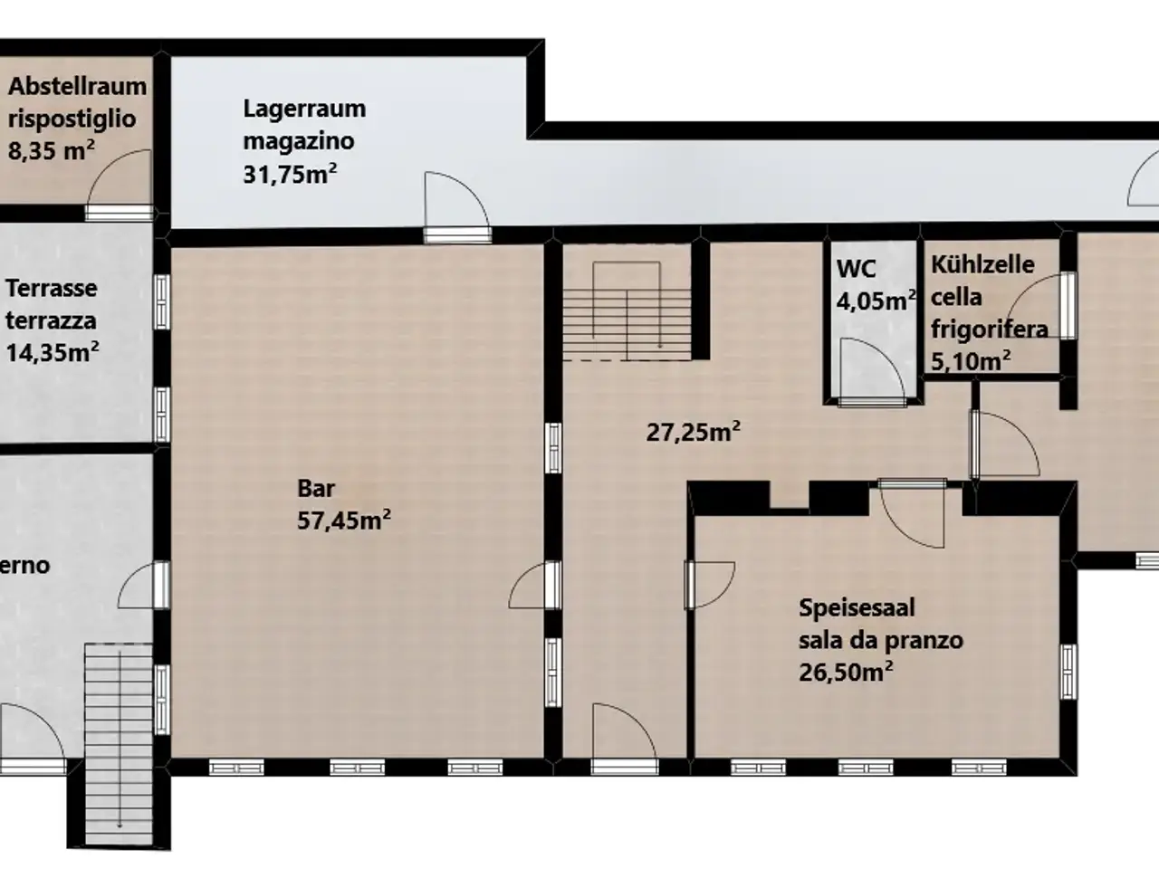 Ristorante in Unterbirchabruck, Nova Ponente, {3} - Planimetria 1