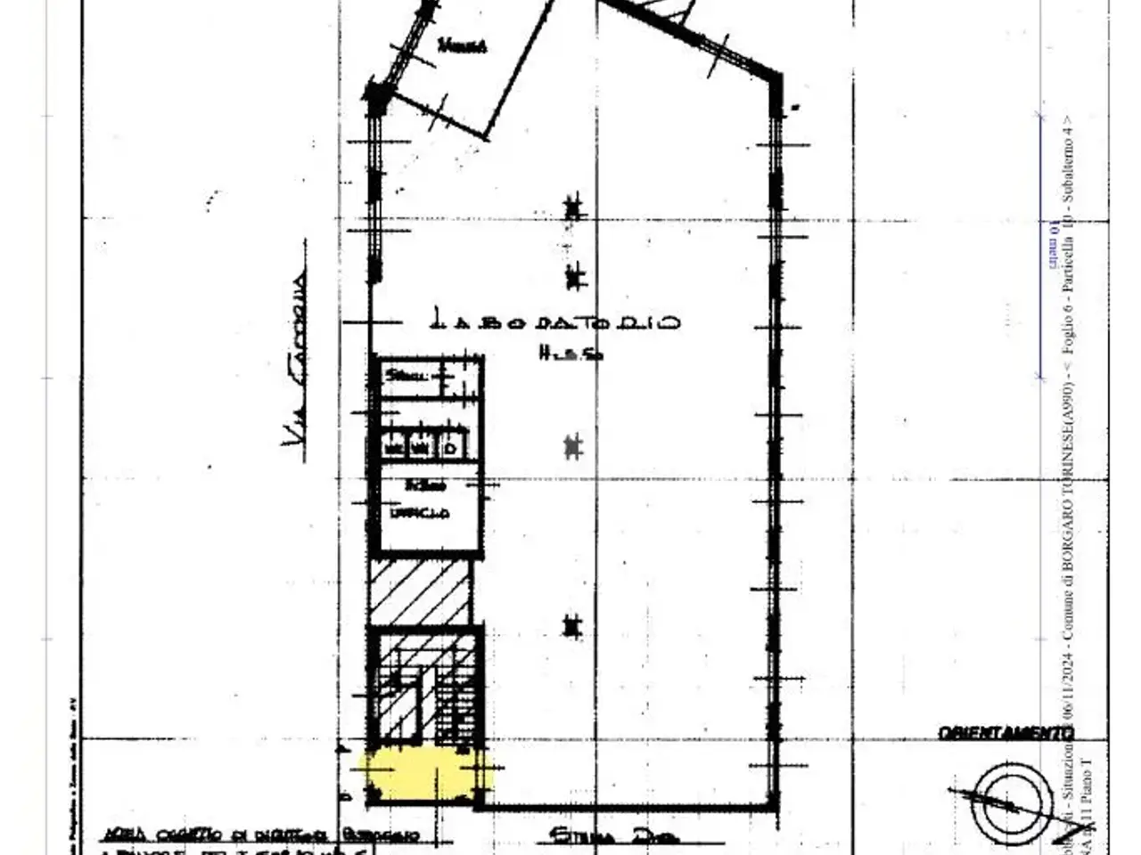 Capannone in Via Luigi Cadorna 11, Borgaro Torinese, {3} - Planimetria 1