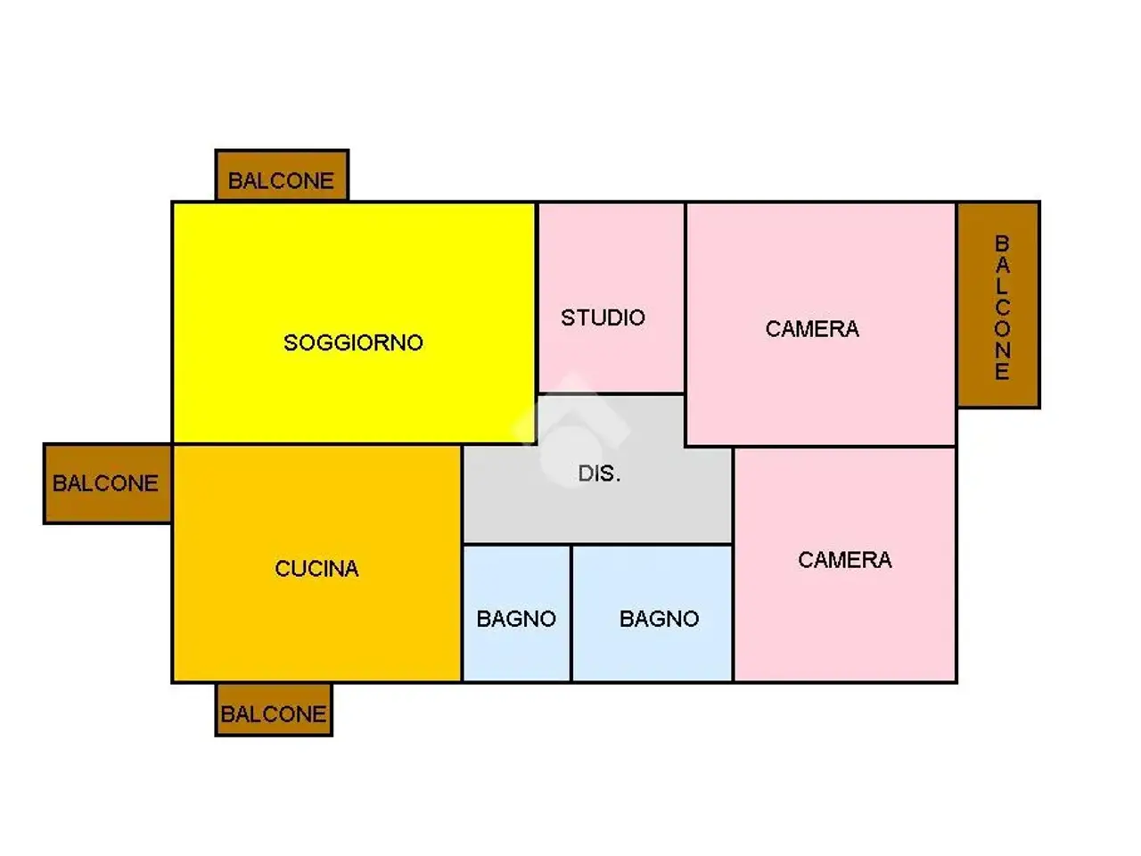 Quadrilocale in Via Via San Paolo, Medicina - Planimetria 1