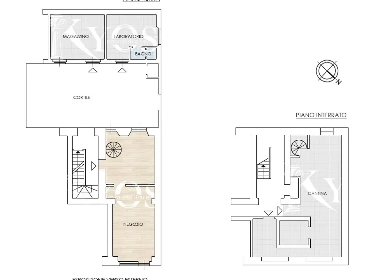 Negozio in Via Monte Rosa 67, Milano, {3} - Planimetria 1