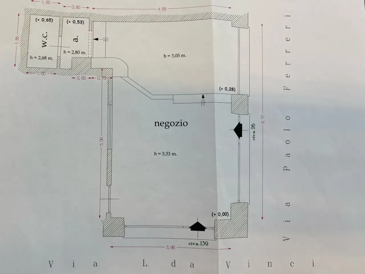 Negozio in Via Leonardo da Vinci 139, Alassio, {3} - Planimetria 1