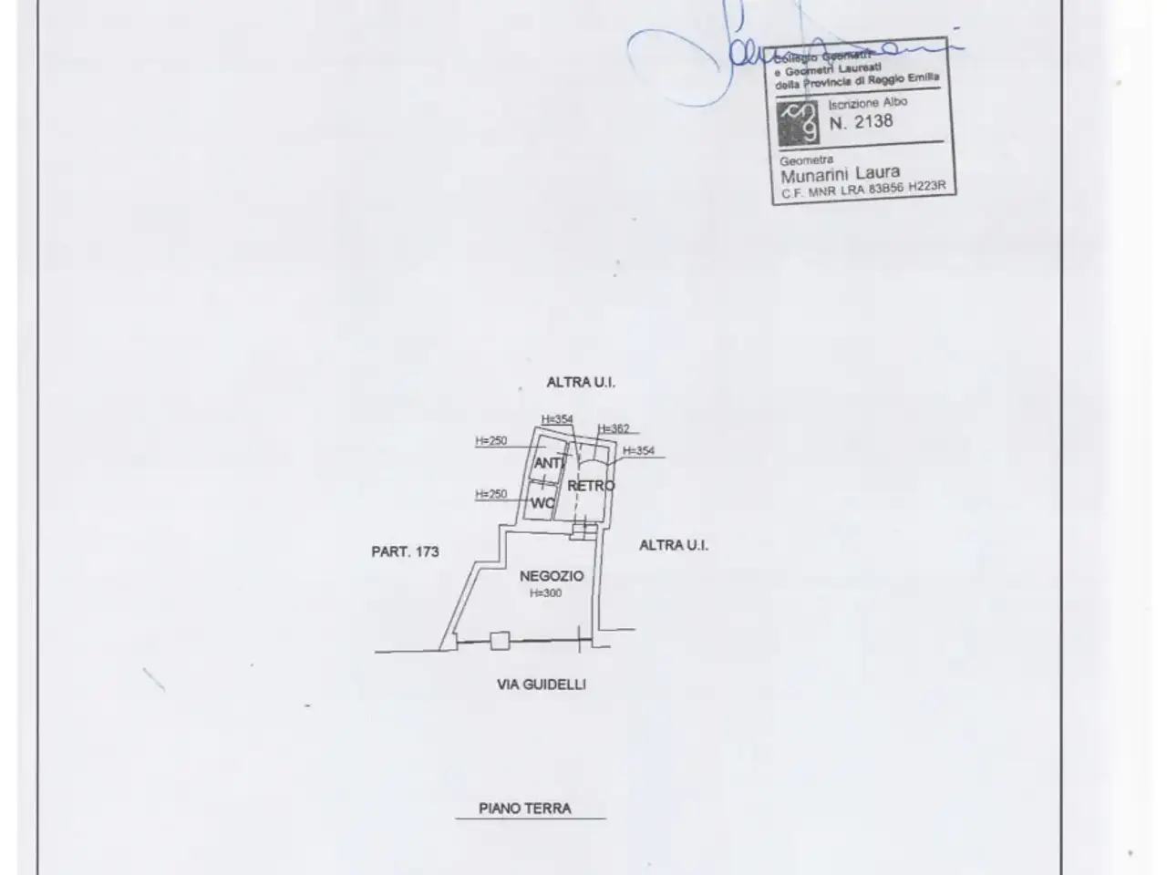 Negozio in Via Guidelli 2, Reggio Emilia, {3} - Planimetria 1