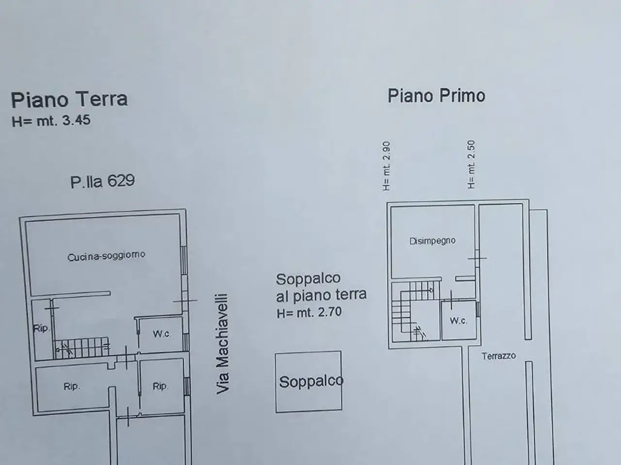 Casa indipendente in vendita, Viale Europa 100, Villabate - Planimetria 1