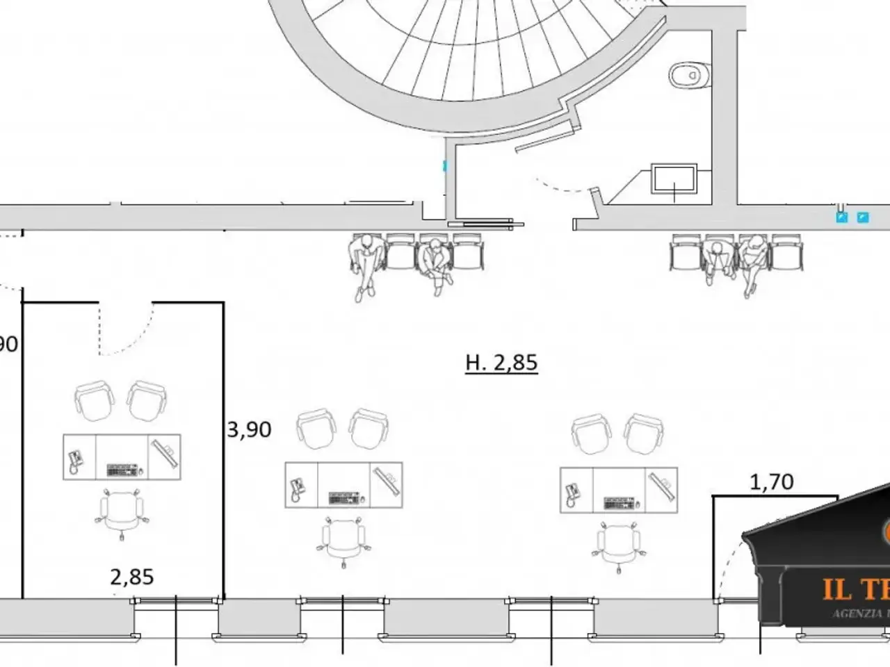 Ufficio in Corso Fogazzaro, Vicenza, {3} - Planimetria 1