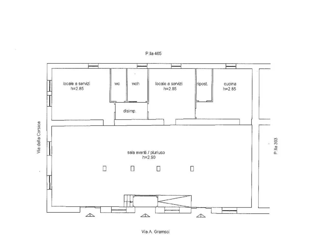 Negozio in Via Antonio Gramsci  12, Civita Castellana, {3} - Planimetria 1