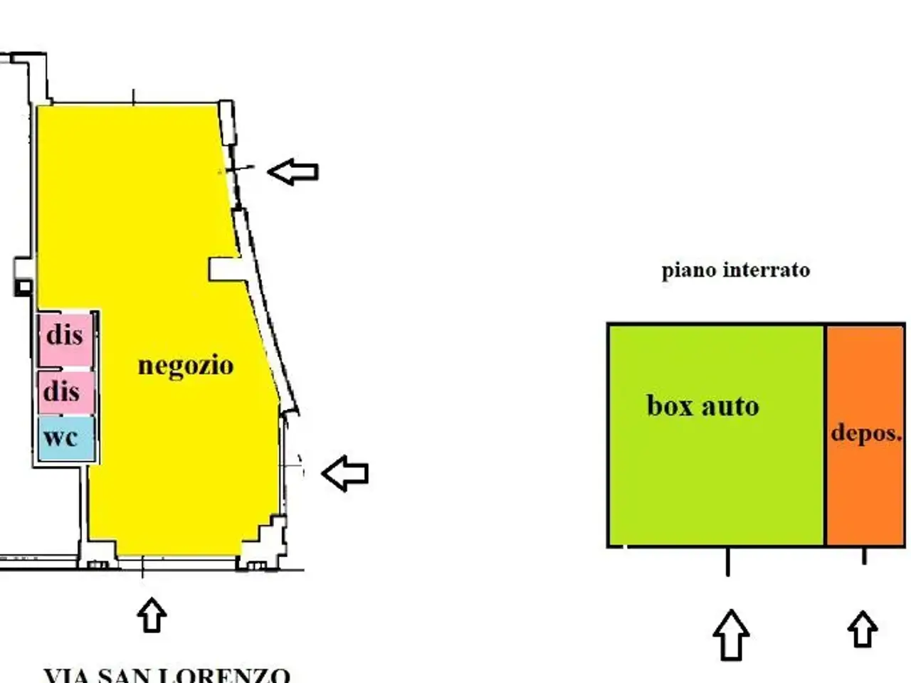 Negozio in Via S. Lorenzo 99, Alessandria, {3} - Planimetria 1