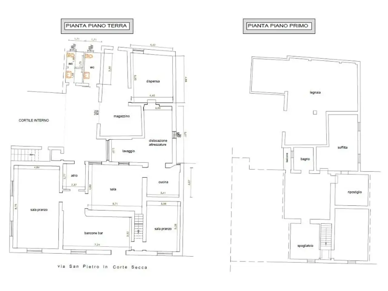 Negozio in Via S. Pietro in Corte Secca 6, Monticelli D'Ongina, {3} - Planimetria 1