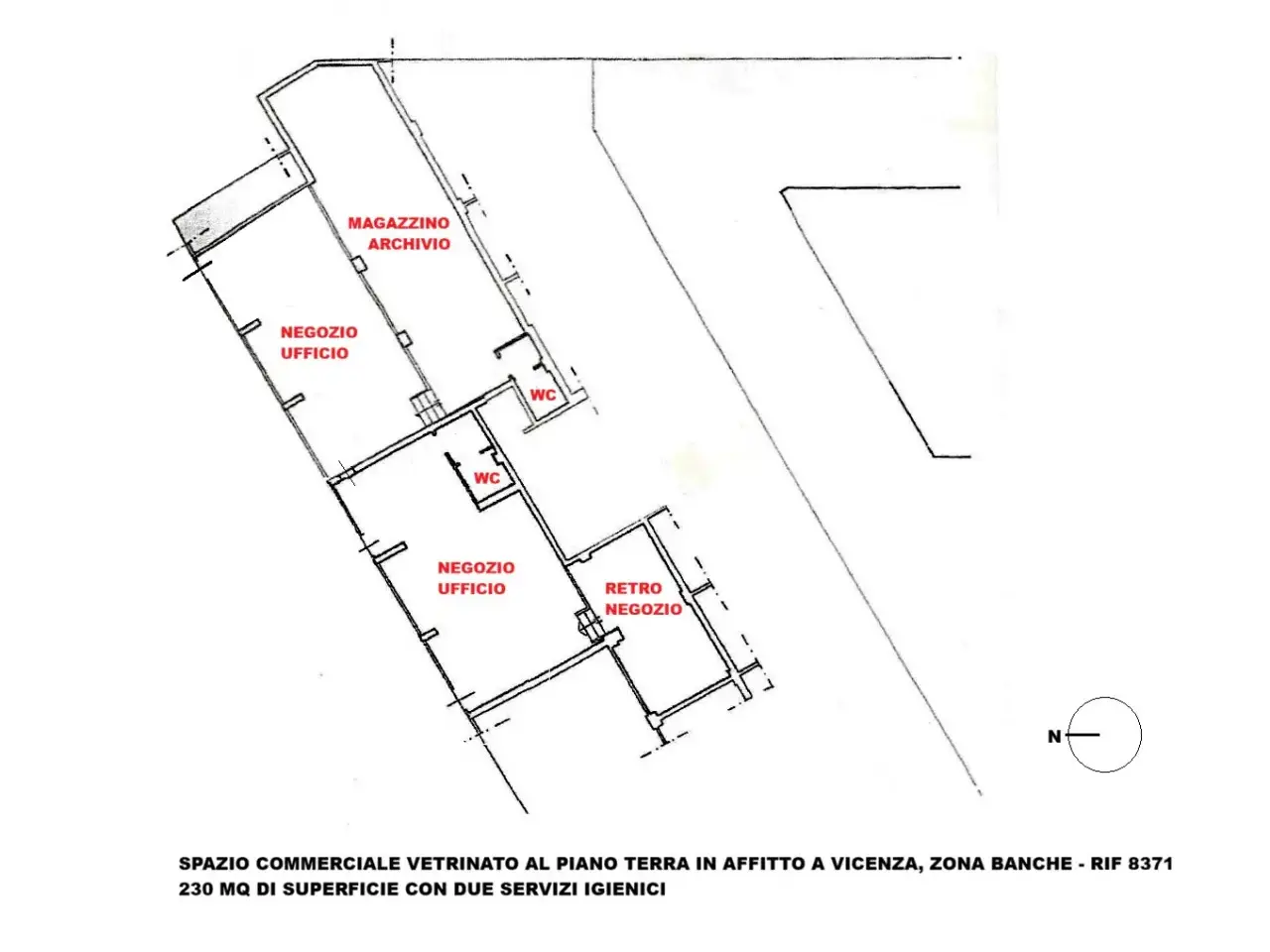 Negozio in Via dei Cappuccini, Vicenza, {3} - Planimetria 1