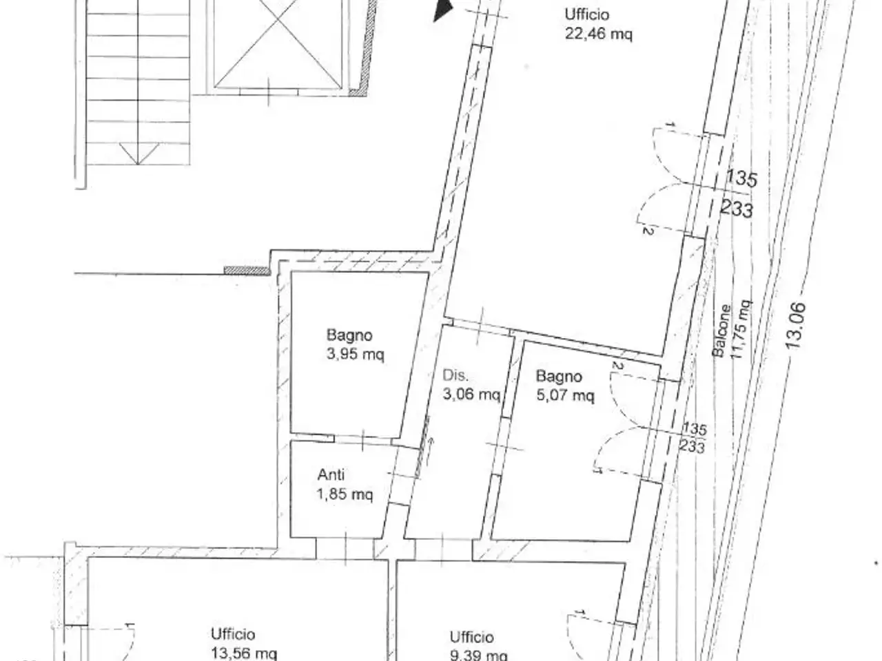 Ufficio in Piazza Unità 10, Riccione, {3} - Planimetria 1