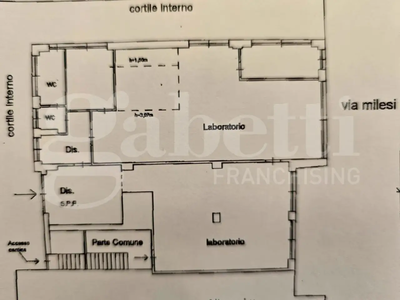 Ufficio in Via Milesi  1, Milano, {3} - Planimetria 1