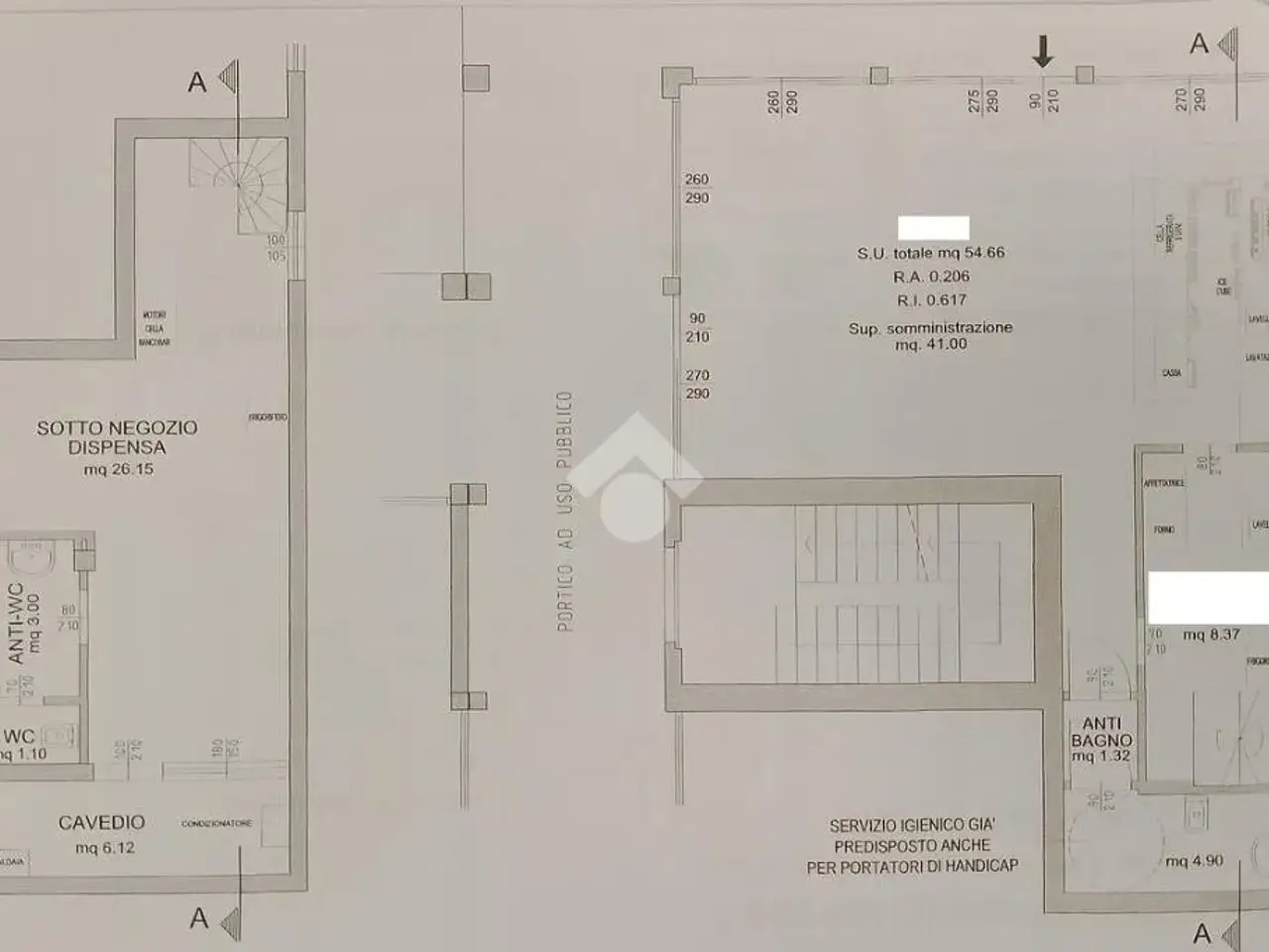 Negozio in Piazza Castello 3, Borgosatollo, {3} - Planimetria 1