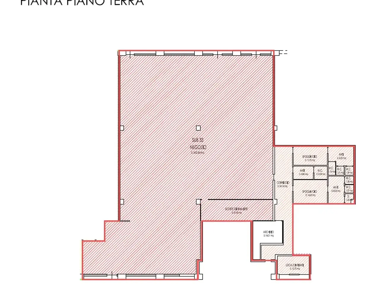 Negozio in Via Principe Amedeo, Este, {3} - Planimetria 1