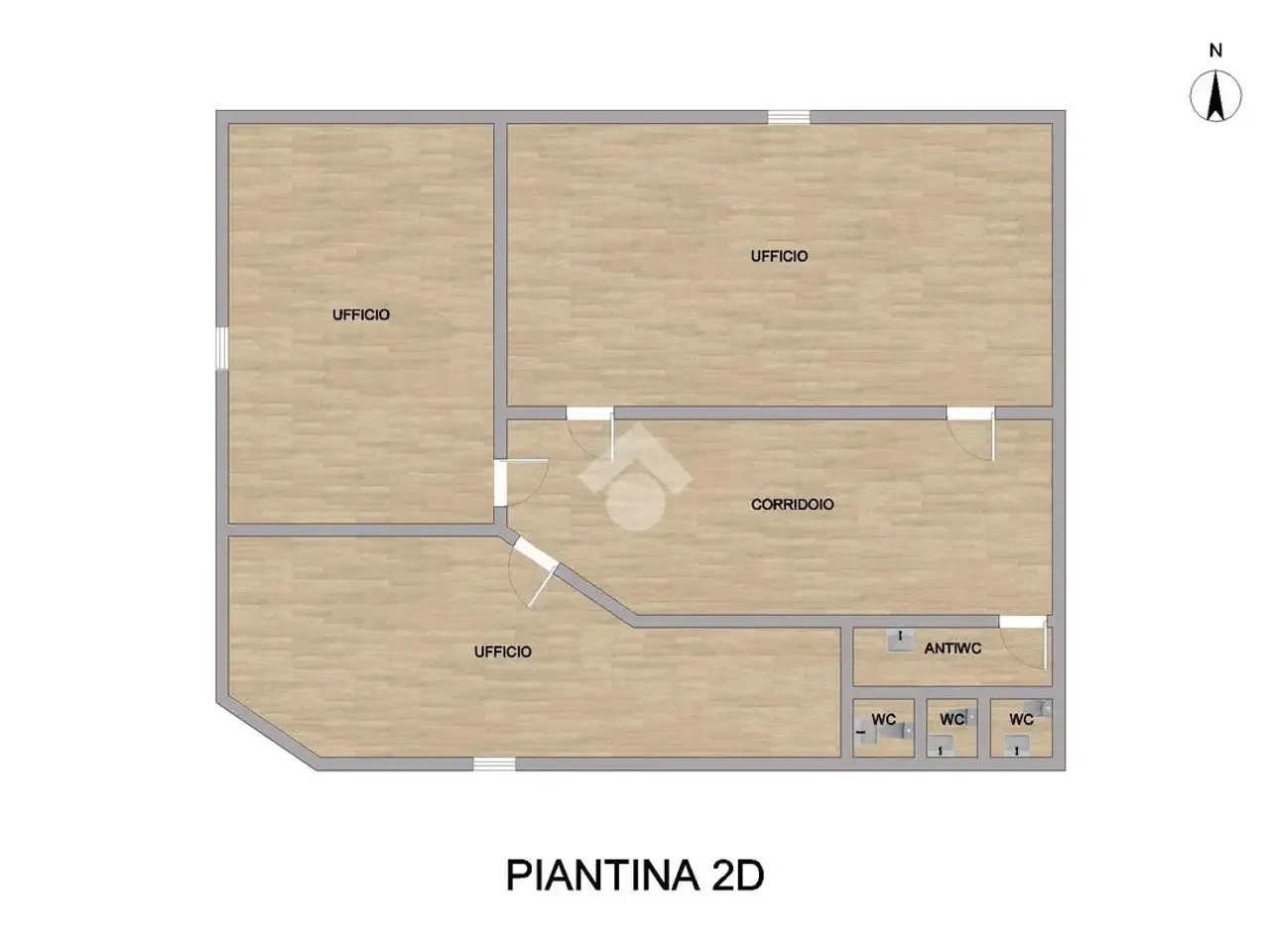 Ufficio in Via S. Martino del Carso 6, Manerbio, {3} - Planimetria 1