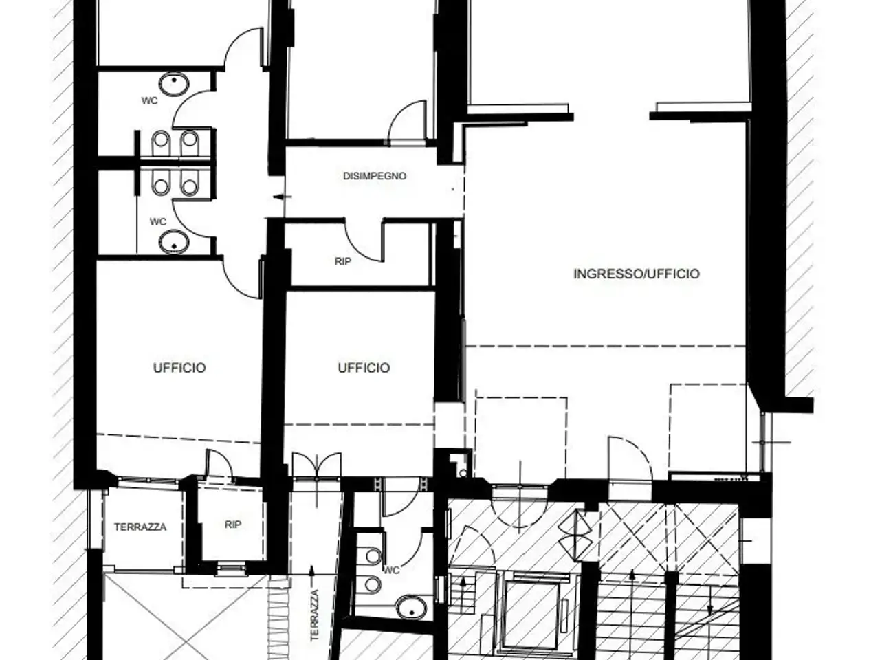 Ufficio in Via Pescherie Vecchie 1, Bologna, {3} - Planimetria 1