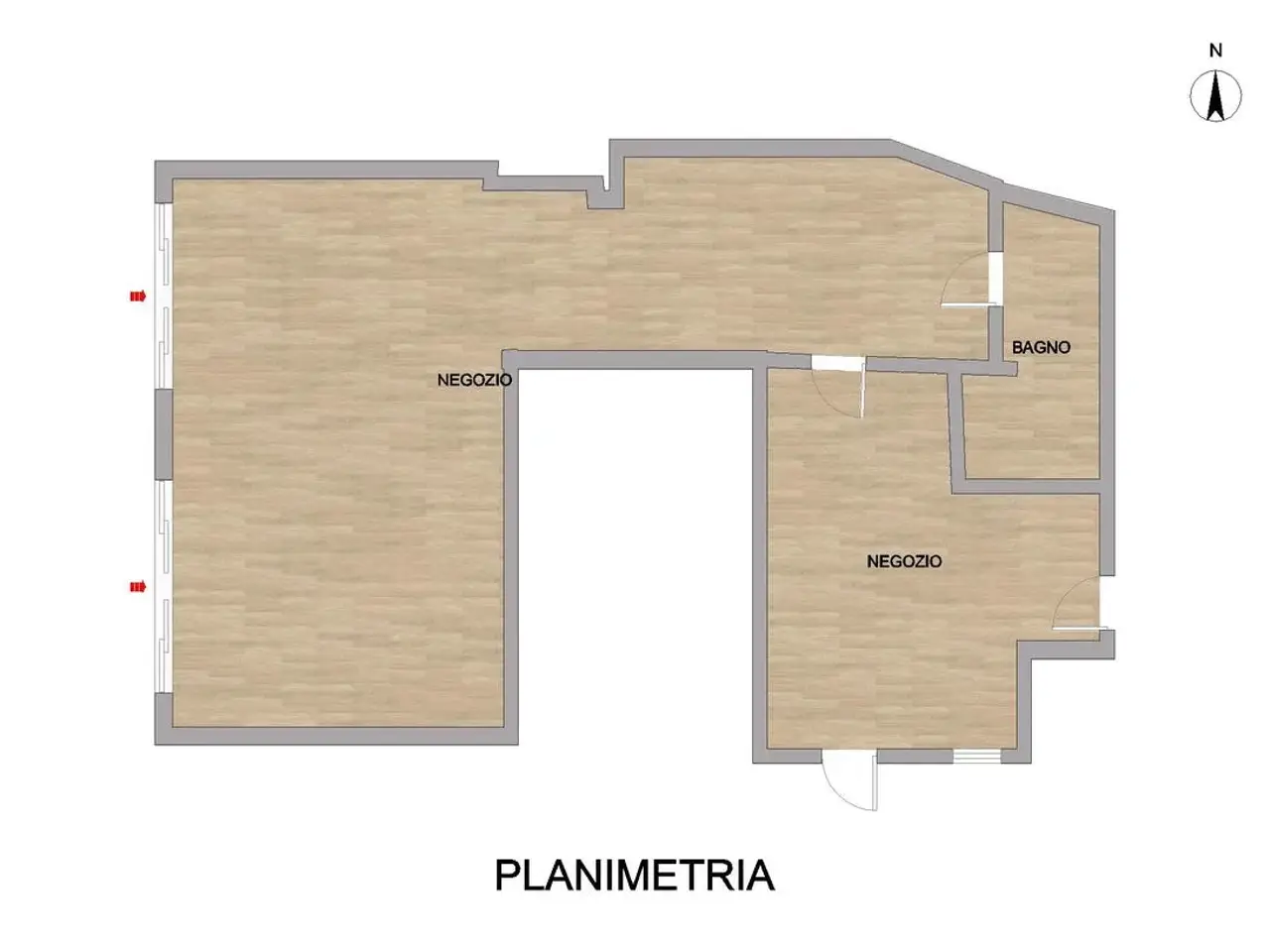 Negozio in Via Buoso da Dovara 35, Cremona, {3} - Planimetria 1