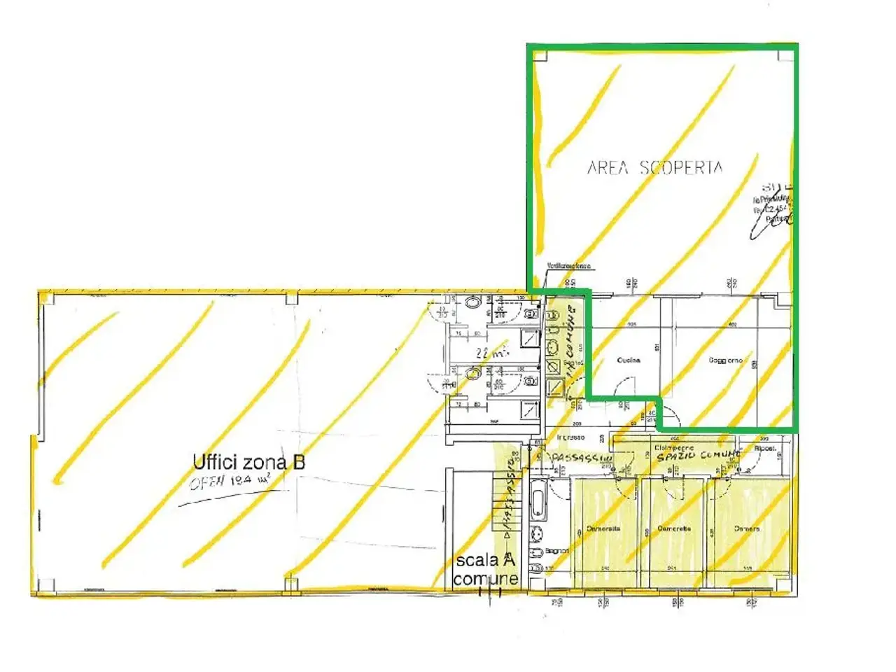 Ufficio in Via F.Lli Cairoli, Landriano, {3} - Planimetria 1