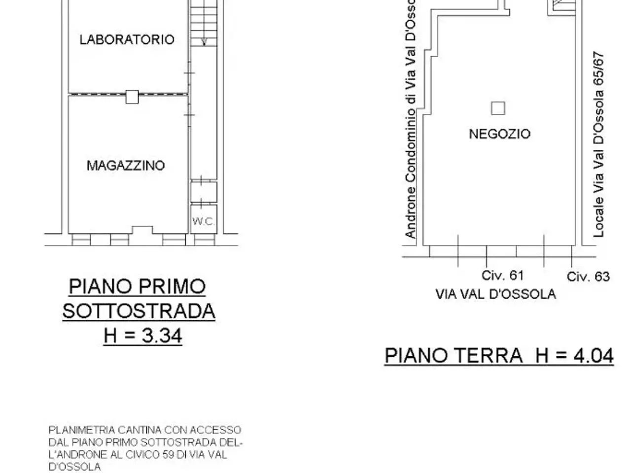 Negozio in Via Val d'Ossola 61, Roma, {3} - Planimetria 1