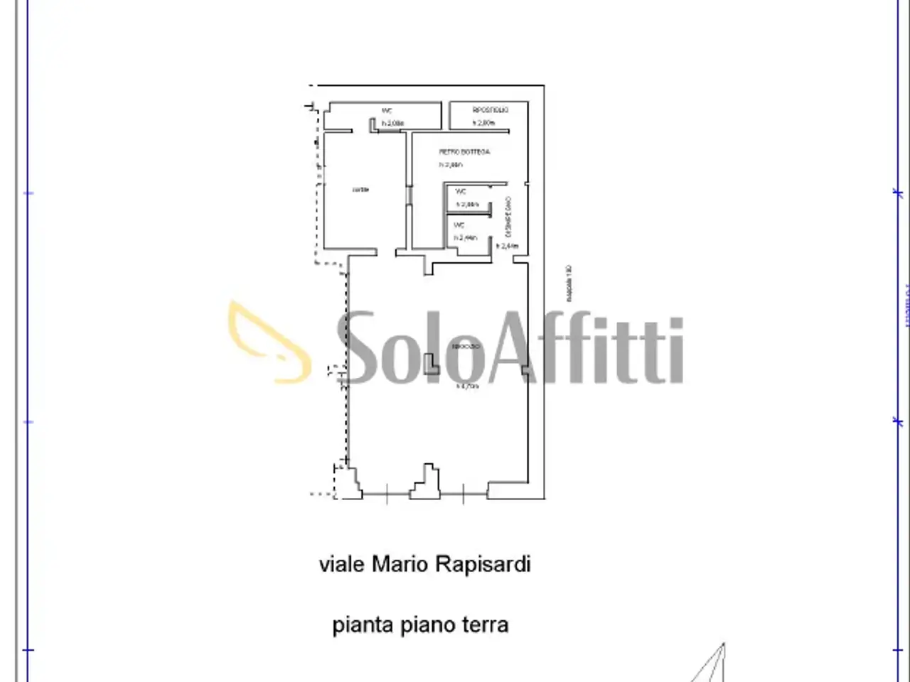 Negozio in Viale Mario Rapisardi 446, Catania, {3} - Planimetria 1