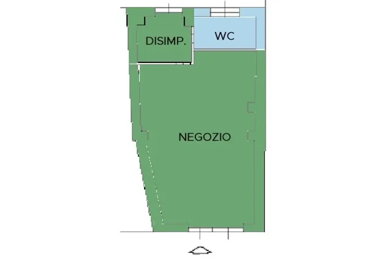 Negozio in Via Parravicini 10, Monza, {3} - Planimetria 1