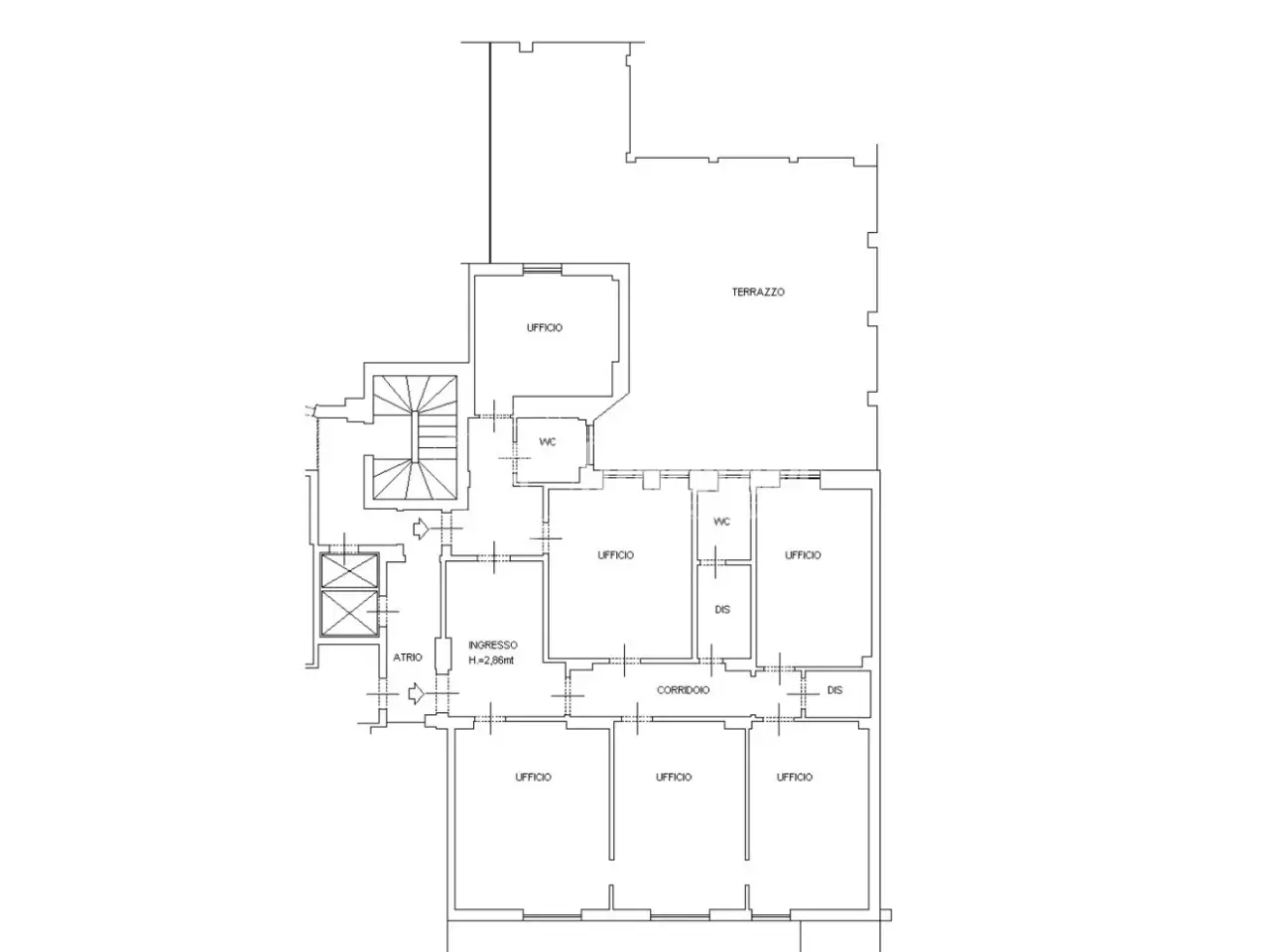 Ufficio in Via Ruggero Boscovich 14, Milano, {3} - Planimetria 1