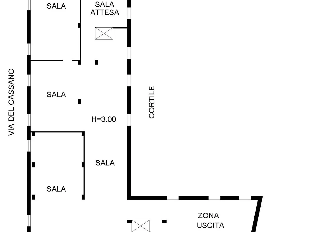 Negozio in Via Cassano 170, Napoli, {3} - Planimetria 1