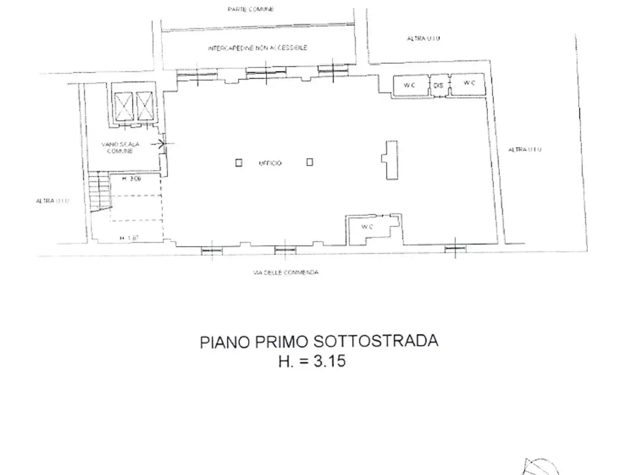 Ufficio in Via della Commenda 20, Milano, {3} - Planimetria 1