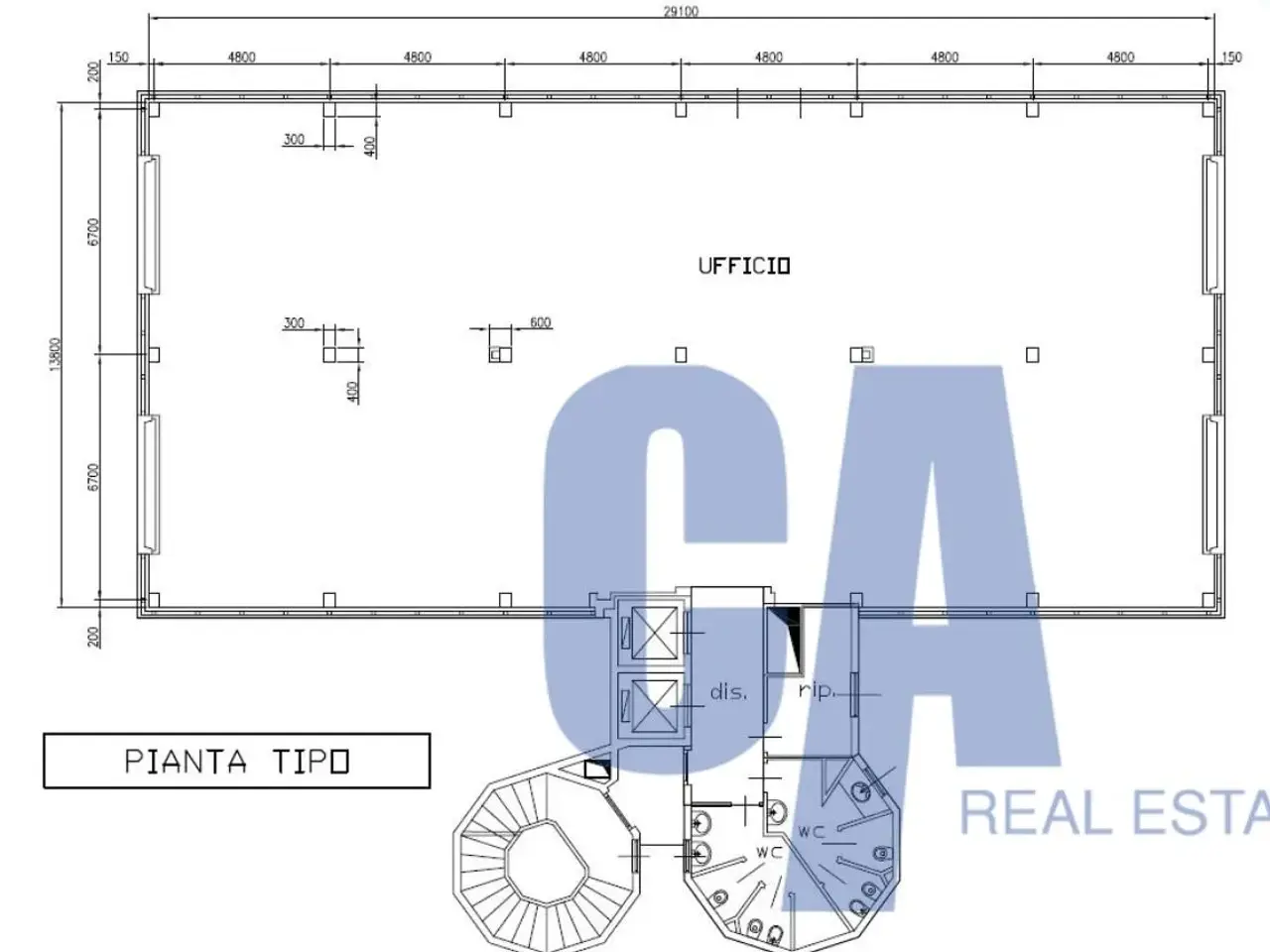Ufficio in Via Gorki M., Cinisello Balsamo, {3} - Planimetria 1