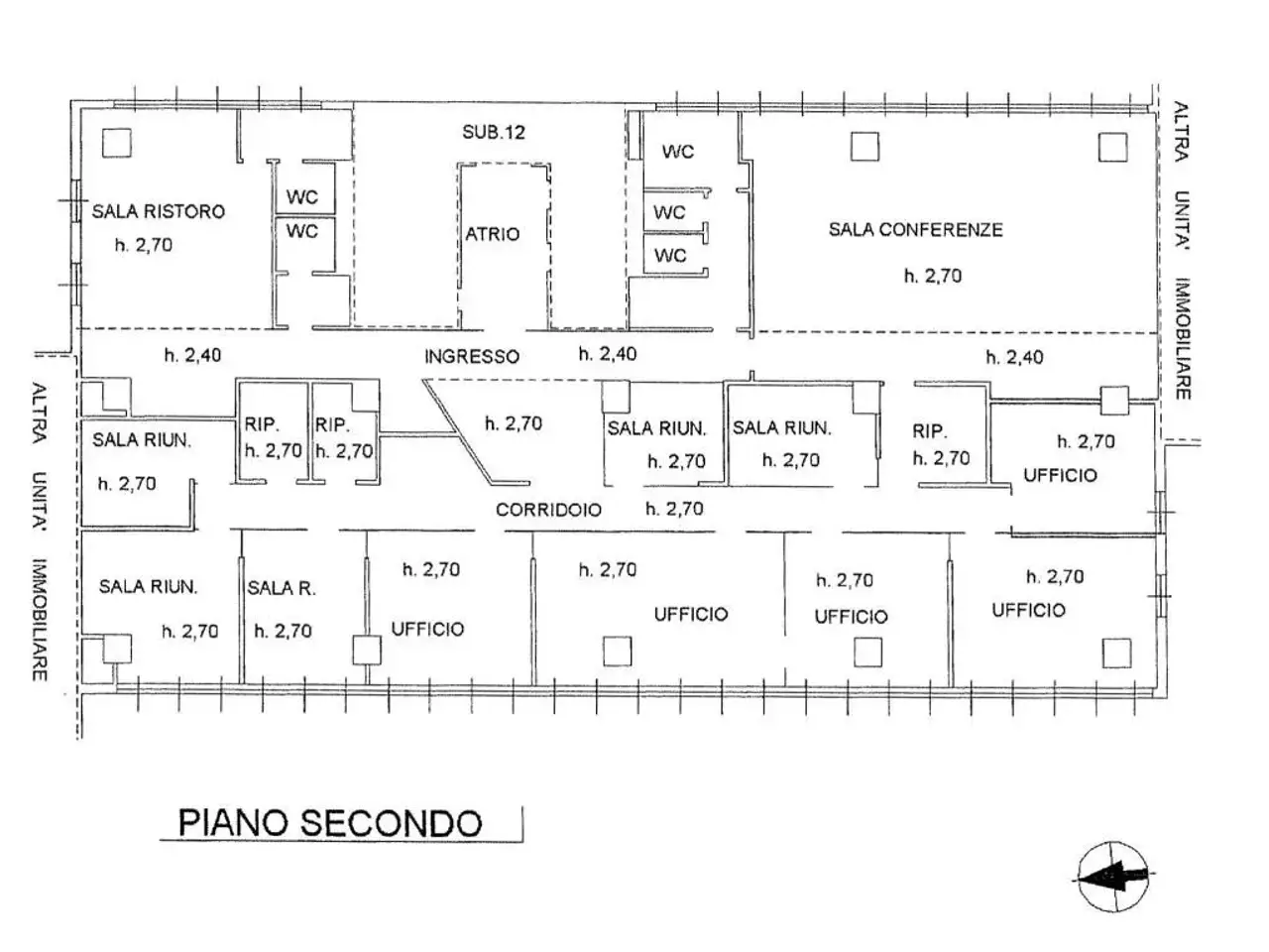 Ufficio in Viale Colleoni, Agrate Brianza, {3} - Planimetria 1